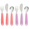 imageMunchkin Splash Toddler Fork Knife and Spoon Utensil Set 6 Pack BlueGreenPinkPurple Utensils