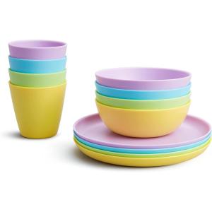 imageMunchkin 16pc Baby and Toddler Feeding Supplies Set  Includes Plates Bowls Cups and Utensils12pk Set