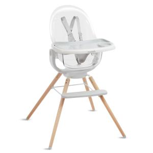 imageMunchkin 360 Cloud Baby and Toddler High Chair with Clear Seat and 360 Swivel White and Grey with Wooden LegsSEAT