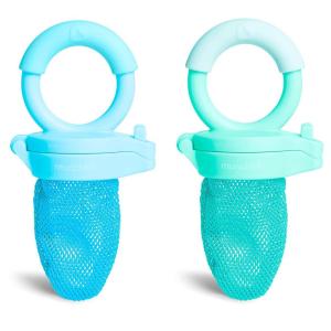 imageMunchkin Baby Feeder for Fresh Food and Fruit 2 Pack CoralPurpleBlueGreen
