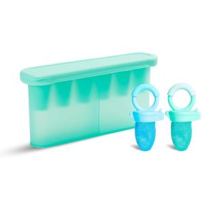 imageMunchkin Baby Feeders for Fresh Food and Fruit and Silicone Baby Food Freezer Tray BlueMint
