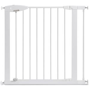 imageMunchkin Easy Close Pressure Mounted Baby Gate for Stairs Hallways and Doors Walk Through with Door Metal White 35x295 Inch Pack of 1White
