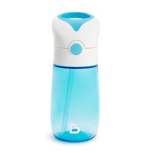 imageMunchkin Flip ampamp Go Toddler Sippy Cup with Straw 12 Ounce Ultra Durable Tritan Material BlueBlue