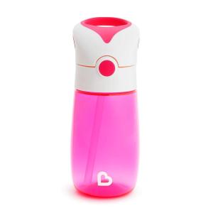 imageMunchkin Flip ampamp Go Toddler Sippy Cup with Straw 12 Ounce Ultra Durable Tritan Material BluePink