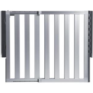 imageMunchkin Loft Hardware Mounted Baby Gate for Stairs Hallways and Doors Extends 265quot 40quot Wide Silver AluminumTemporary Gate