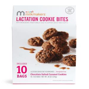 imageMunchkin Milkmakers Lactation Cookie Bites Oatmeal Chocolate Chip 10 CtChocolate Salted Caramel