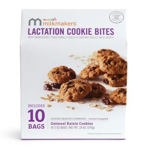 imageMunchkin Milkmakers Lactation Cookie Bites Oatmeal Chocolate Chip 10 CtOatmeal Raisin