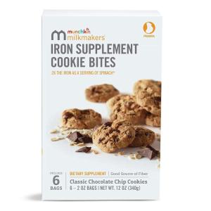 imageMunchkin Milkmakers Prenatal Iron Supplement Cookie Bites Chocolate Chip 6 PackPrenatal Cookie Bites