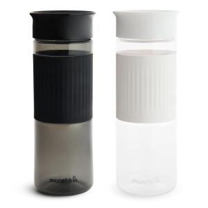 imageMunchkin Miracle 360 Cup Parent Pack 24 Ounce Spill Proof Sippy Cups Black and White 2 Pack  Great for Toddlers Big Kids or AdultsBlackWhite