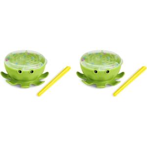 imageMunchkin Octodrum 3in1 Musical Toddler Bath Toy Drum Tambourine and Maze Green2 Piece Set Pack of 2