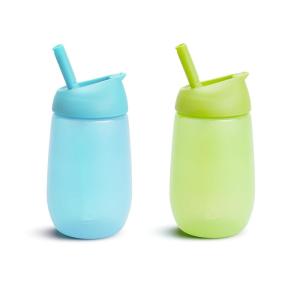 imageMunchkin Simple Clean Toddler Sippy Cup with Easy Clean Straw 10 Ounce 2 Pack PinkBlue2pk  BlueGreen