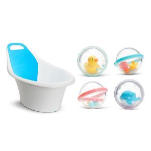 imageMunchkin Sit ampamp Soak Baby Bath Tub with 4pk Float and Play Bubbles Bath Toy