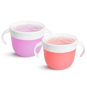 imageMunchkin Snack Catcher Toddler Snack Cups 2 Pack PinkPurplePinkPurple