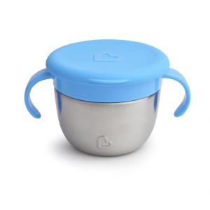 imageMunchkin Snack Stainless Steel Snack Catcher Cup with Lid 9 Ounce Pink 1 PackBlue