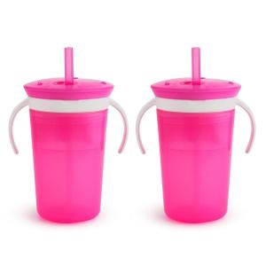 imageMunchkin SnackCatch ampamp Sip 2in1 Snack Catcher and 2 Piece SpillProof Cup Pink