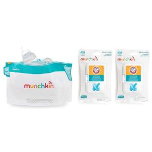imageMunchkin Sterilize Microwave Bottle Steam Sterilizer Bags 30 Uses per Bag 6 Pack6 Pack