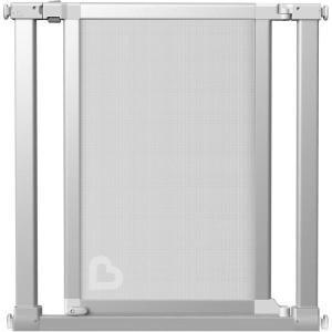 imageMunchkin Vibe Baby Gate Turn Key Mounted Safety Gate for Stairs Hallways and Doors Walk Through with Door Mesh and Steel Silver Ice  29x405 Inch Pack of 1Ice