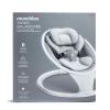 imageMunchkin Baby Swing Portable and Lightweight Bluetooth Enabled Electric Infant Rocker with Natural Sway in 5 Ranges of Motion Newborn Nursery Essentials WhiteGrey