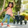 imageMunchkin Collapsible Wagon for Kids Foldable UltraCompact and Lightweight Stroller Wagon AllTerrain Wheels Adjustable Sun Canopy  Holds Up to 2 Passengers Black