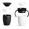 imageMunchkin Miracle 360 Trainer Sippy Cup with Handles Spill Proof 7 Ounce 2 Pack BlackWhite7 Ounce