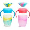 imageMunchkin Miracle 360 Trainer Sippy Cup with Handles Spill Proof 7 Ounce Tropical Swirl BlueMultiBluePink