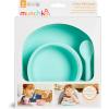 imageMunchkin Toddler Suction Bowl Plate and Spoon Baby Led Weaning and Infant and Toddler Self Feeding Cest Silicone Mealtime Set Silicone Mint