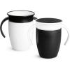 imageMunchkin Miracle 360 Trainer Sippy Cup with Handles Spill Proof 7 Ounce 2 Pack BlackWhite7 Ounce
