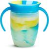 imageMunchkin Miracle 360 Trainer Sippy Cup with Handles Spill Proof 7 Ounce Tropical Swirl BlueMultiBlue