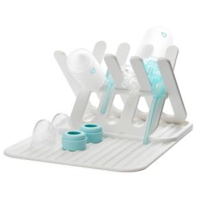 imageMunchkin Bottle Drying Rack and Mat Holds 8 Bottles Pump Parts Pacifiers ampamp Accessories Space Saving Folding Design Home and Travel Use Silicone White