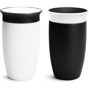 imageMunchkin Miracle 360 Toddler Sippy Cup SpillProof 10 Ounce 2 Pack BlackWhite