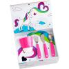 imageMunchkin Color Me Hungry 7pc Toddler Feeding Supplies Set Includes Plates Bowl Open Cup and Utensils in a Gift Box BluePink 7pc Set