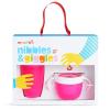 imageMunchkin Nibbles ampamp Giggles Toddler Gift Set Includes 10oz Miracle 360 Cup and Snack Catcher PinkPink