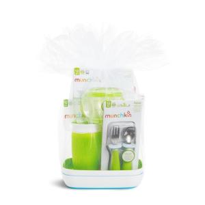 imageMunchkin 1st Birthday BabyToddler Gift Set Includes Sippy Cups Plates Feeding Utensils Snack Catcher Bath Toy and Teether NeutralNeutral