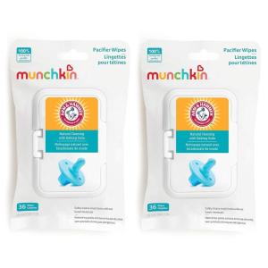 imageMunchkin Arm ampamp Hammer Pacifier Wipes  Safely Cleans Breast Pump Parts and Feeding Essentials for Baby and Toddler 1 Pack 36 Wipes36 Count Pack of 2