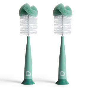 imageMunchkin Sponge Bottle Brush Grey 2 Count Pack of 1Modern Bottle Brush  Sage