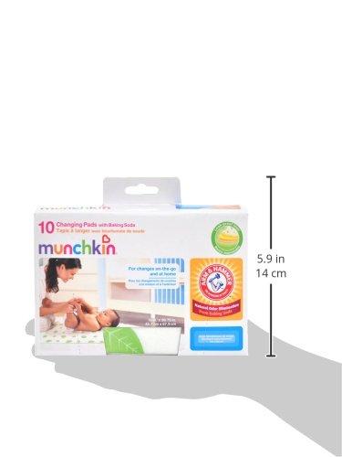 imageMunchkin Arm ampamp Hammer Disposable Changing Pad 10 Count  WhiteGreen10 Count Pack of 1
