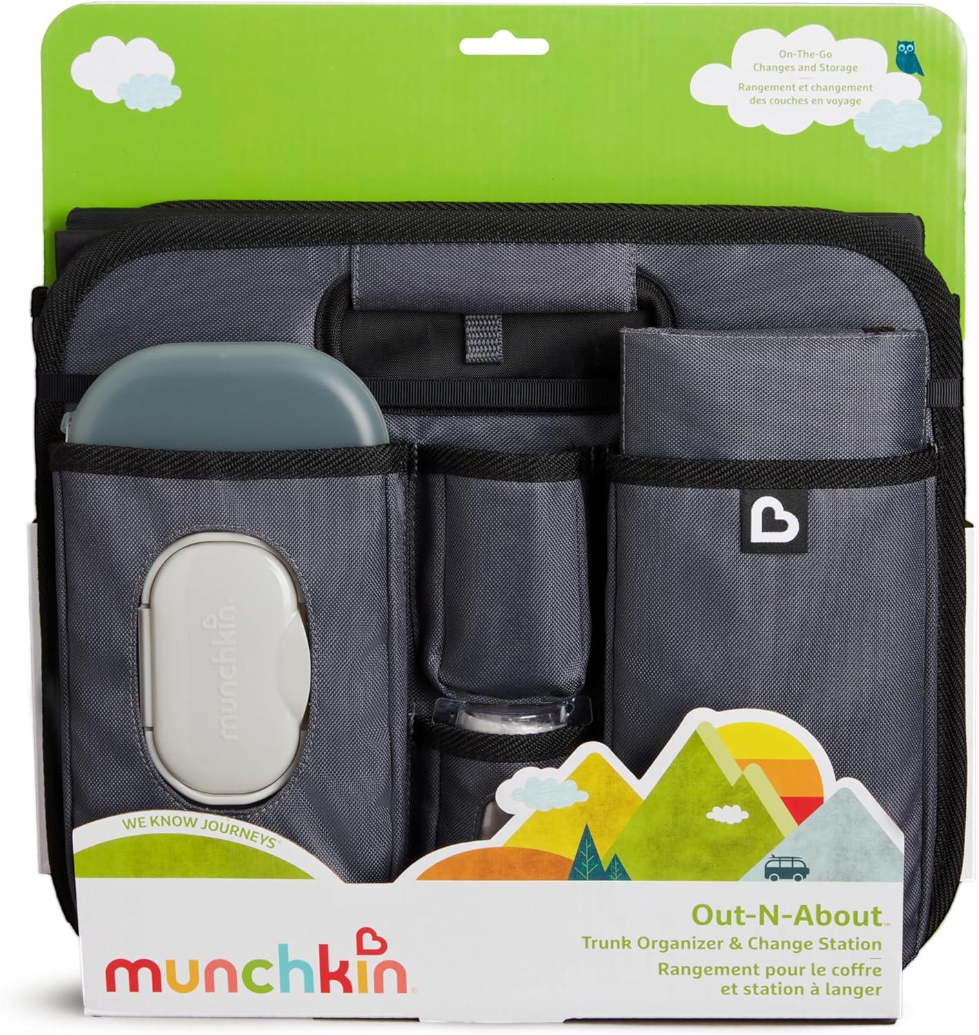 imageMunchkin Brica OutnAbout Trunk and Car Organizer with Diaper Changing Station Collapsible GreyTrunk Organizer