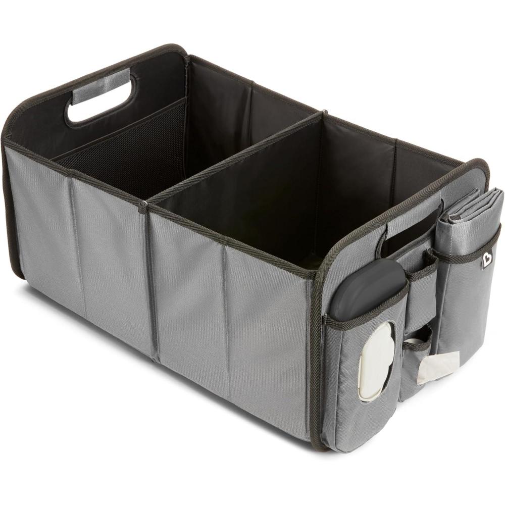 imageMunchkin Brica OutnAbout Trunk and Car Organizer with Diaper Changing Station Collapsible GreyTrunk Organizer