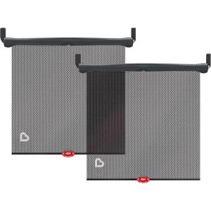imageMunchkin Brica Sun Safety Car Window Shade with Heat Alert Helps Block UVAUVB Rays 2 Pack BlackCar Window Roller Shade