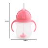 imageMunchkin Any Angle Sippy Cups for Toddlers Spill Proof Weighted Straw Cup with Transition Handles for Babies 6 Months and Up 7 Ounce 2 Pack PinkPurplePink