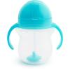 imageMunchkin Any Angle Sippy Cups for Toddlers Spill Proof Weighted Straw Cup with Transition Handles for Babies 6 Months and Up 7 Ounce 2 Pack PinkPurpleBlue
