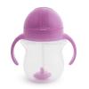 imageMunchkin Any Angle Sippy Cups for Toddlers Spill Proof Weighted Straw Cup with Transition Handles for Babies 6 Months and Up 7 Ounce 2 Pack PinkPurplePurple