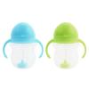 imageMunchkin Any Angle Sippy Cups for Toddlers Spill Proof Weighted Straw Cup with Transition Handles for Babies 6 Months and Up 7 Ounce 2 Pack PinkPurpleBlueGreen