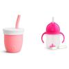 imageMunchkin Cest Silicone Open Training Cup with Straw for Babies and Toddlers 6 Months 4 Ounce 1 Pack CoralCoral