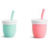 imageMunchkin Cest Silicone Open Training Cup with Straw for Babies and Toddlers 6 Months 4 Ounce 1 Pack CoralMint