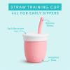 imageMunchkin Cest Silicone Open Training Cup with Straw for Babies and Toddlers 6 Months 4 Ounce 1 Pack CoralMint