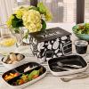 imageMunchkin Grown Ups Table Toddler Dining Set Featuring Stainless Steel Utensils Black