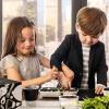 imageMunchkin Grown Ups Table Toddler Dining Set Featuring Stainless Steel Utensils Black