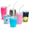 imageMunchkin Miracle 360 Sippy Cup for Toddlers Color Changes with Cold Drinks 9 Ounce BluePink  Straw  Sipper Lid