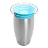 imageMunchkin Sippy Cup for Toddlers Miracle 360 Stainless Steel with Straw Cup and Open Sipper Lid Grow with Me Kit 10 Ounce BlueBlue  Sipper and Straw Lid